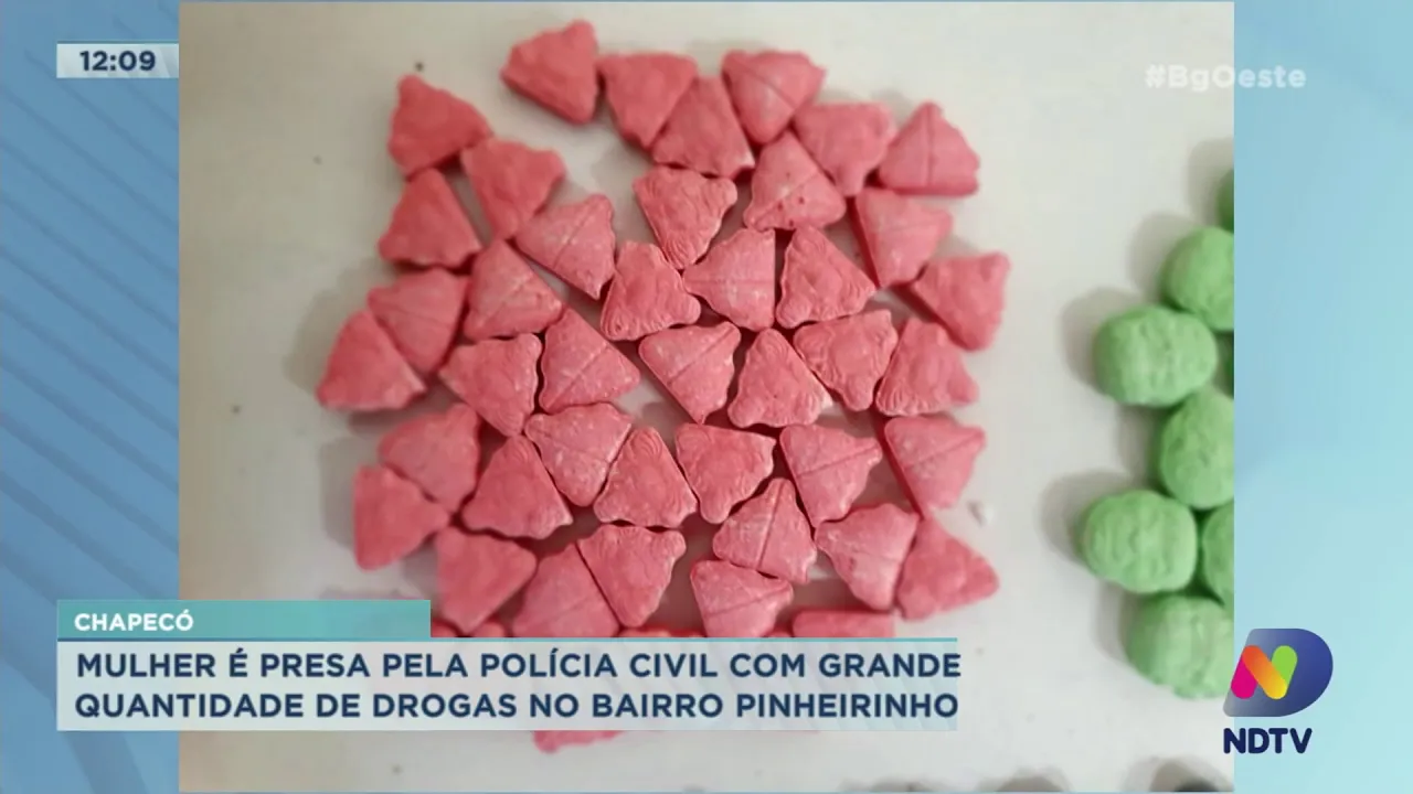 Chapecó: Mulher é presa pela Polícia Civil com grande quantidade de drogas