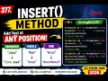 377 insert method in Java Selenium Java 2026