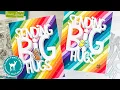 Sending Big Hugs While Using Your Scraps Lawn Fawn Fans Summer Hop