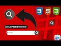 Expandable Search Bar Design for WebSite HTML CSS JS WebSyntax Tutorial