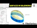 Filled Surface in SolidWorks Surface Modeling