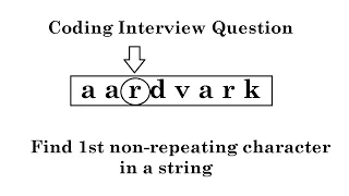 IQ 22 Find the first non repeating character in a string