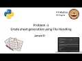 Problem Solving Problem-1