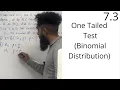 Edexcel AS Level Maths 7 3 One Tailed Test Hypotheses Testing - Binomial Distribution