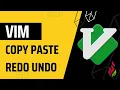 How to copy paste redo and undo in VIM