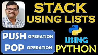 STACK IMPLEMENTATION USING LISTS IN PYTHON STACK OPERATIONS PUSH POP DSA USING PYTHON