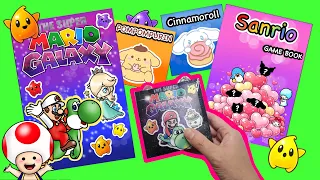 The Super Mario Galaxy Game book Blindbag Sanrio Game book Compilation 🎮✂️슈퍼마리오 갤럭시 산리오 게임북 모음집 ASMR