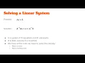 Solving a Linear System