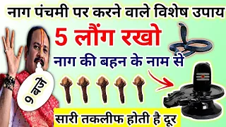 आज नाग पंचमी का ये उपाय | लौंग का उपाय जरूर करना | pradeep Mishra naag Panchami ke upay 