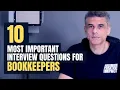 Job Interview QUESTIONS and ANSWERS For Bookkeeper Interview Success Strategies