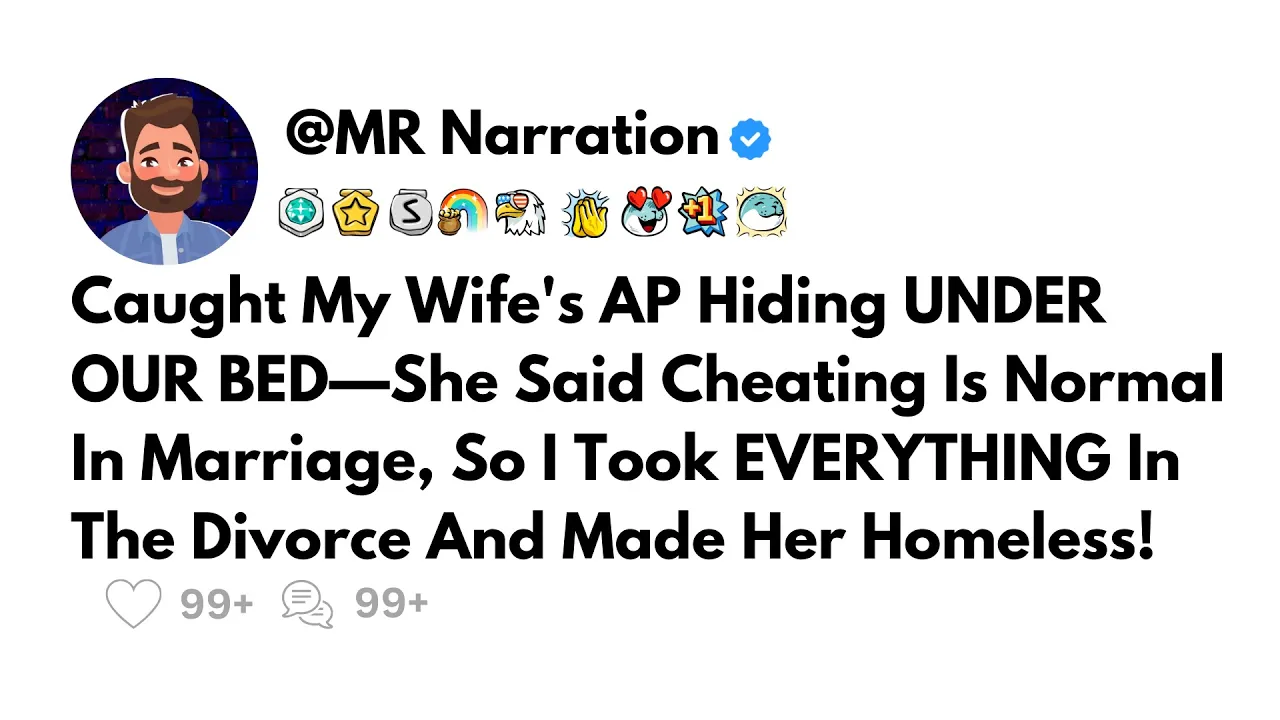 Outline Video Caught My Wife's AP Hiding UNDER OUR BED—She Said Cheating Is Normal In Marriage, So I Divorced Her.