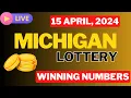 Michigan Midday Lottery Results For - 15 Apr 2024