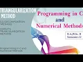 Triangularization decomposition method Crout s Triangularization method programming in C