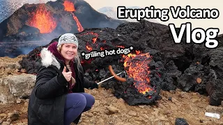 I Spent a Day Next To Erupting Volcano (I grilled hot dogs 😌)