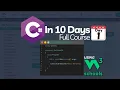 C Full Course in 10 Days using W3Schools Day-1 of W3Schools C Tutorial