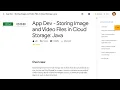 App Dev Storing Image and Files in Cloud Storage Java