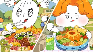 소풍가는 날 2탄! 대왕 도시락 먹방!🍱 - 애니먹방/ Picnic Day! Part 2! Giant Lunch Box Mukbang! Animation ASMR