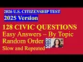 2026 US Citizenship Test 2025 Version - 128 Civics Questions Answers