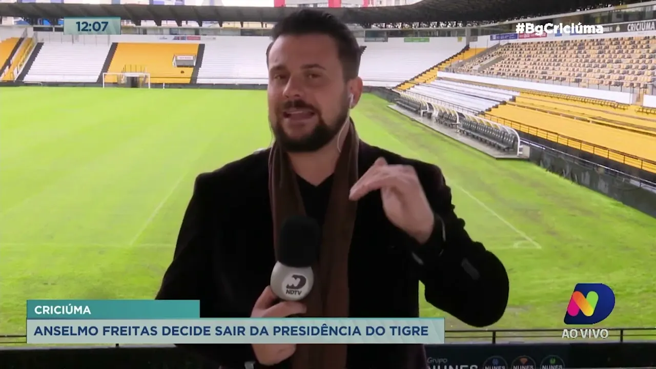 Anselmo Freitas deixa a presidência do Criciúma Esporte Clube