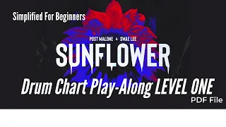 Post Malone Sunflower Drum Chart Transcription Level One For Beginners
