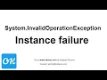 System InvalidOperationException Instance failure Error during executing Scaffold-DbContext