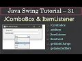 JComboBox and ItemListener Part 1 About JComboBox Java Swing Tutorial