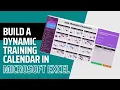 Build an Automated Training Calendar in Excel