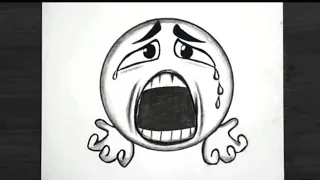 How to draw troll face blue emoji step by step easy drawing tutorial for beginners