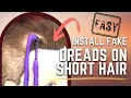 Install Single Ended SE and Double Ended DE Synth Dreads on Super Short Hair - DoctoredLocks com