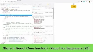 State in the Constructor - React For Beginners 23