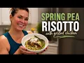 I found a DELICIOUS Spring Pea Risotto Recipe with Grilled Chicken