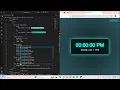 Digital Clock with Theme Toggle using HTML CSS JavaScript Web Design The Console Logs