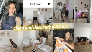 ✨ cozy fall reset | decorating for halloween + cleaning 🍂👻
