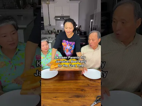 Korean Parents Try Jamaican Beef Patty for the First Time #jamaican #jamaicanfood #kingston