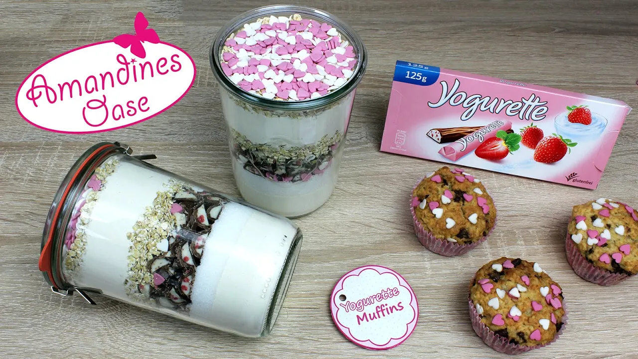 
          
          
          
            
            Yogurette-Muffins Backmischung im Glas (mit Etikett) | Muttertag-Muffins  | DIY Geschenk
          
        . 