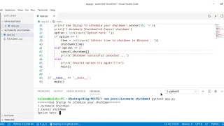 Automate shutdown with Python