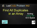 find all duplicates in an array leetcode leetcode 442