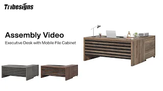 HL0202 - Installation Guide - Tribesigns Home Office Desk with Swivel File Cabinet