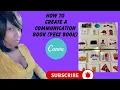 How to create a picture book PECs Communication Book in Canva