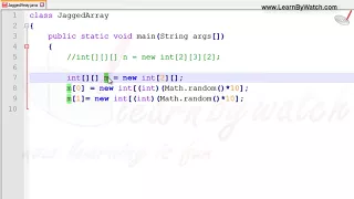 Jagged Array and how to use jagged array in JAVA in Hindi