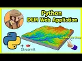 Python DEM downloader web Application From Scratch