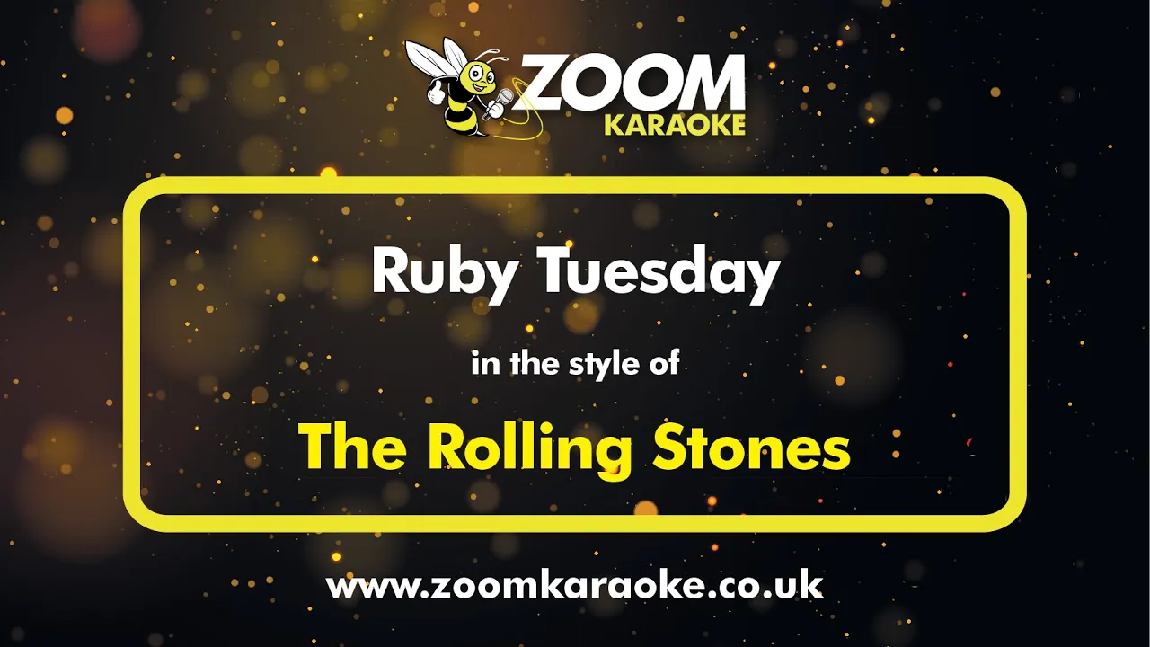 The Rolling Stones - Ruby Tuesday - Karaoke Version from Zoom Karaoke