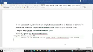 Assert Statements in Java assertion Programming in java