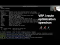 Vehicle routing problem VRP optimization speedrun
