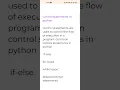 What are control statements in python
