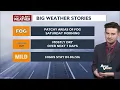 Patchy fog again Saturday morning forecast stays mostly dry mild
