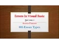 001 - Errors in vb net