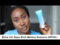 Bioré UV Aqua Rich Watery Essence Sunscreen SPF50+ PA ++++ Review | @TamunoAbbey