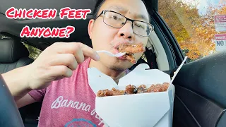 TRYING OUT CHICKEN FEET DIM SUM KING EGGROLL