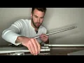 Curtain Rods for Windows 66 to 120 inch-1 inch Diameter Silver Curtain Rods Adjustable Decorative